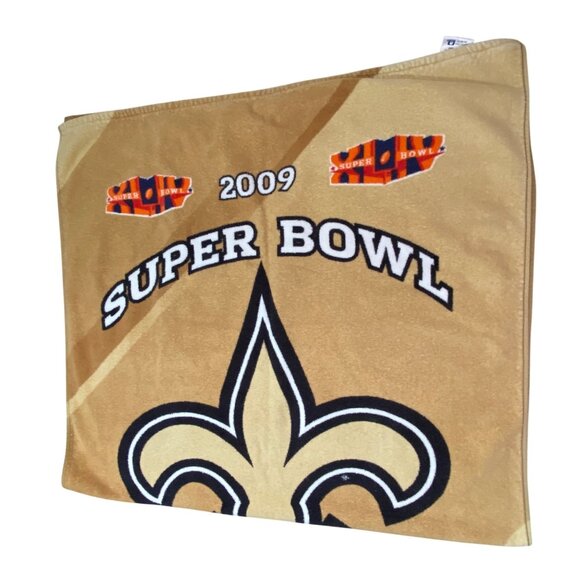 New Orleans Saints Super Bowl Champions 2010 Beach Towel Gold NFL South Florida - Picture 1 of 7